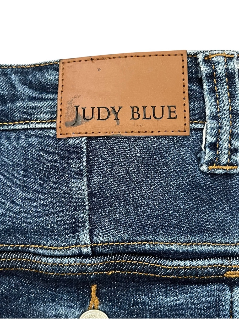 Judy Blue High Rise Wide Leg Cargo Pocket Jeans Dark Wash Size 5/27 - Picture 6 of 12